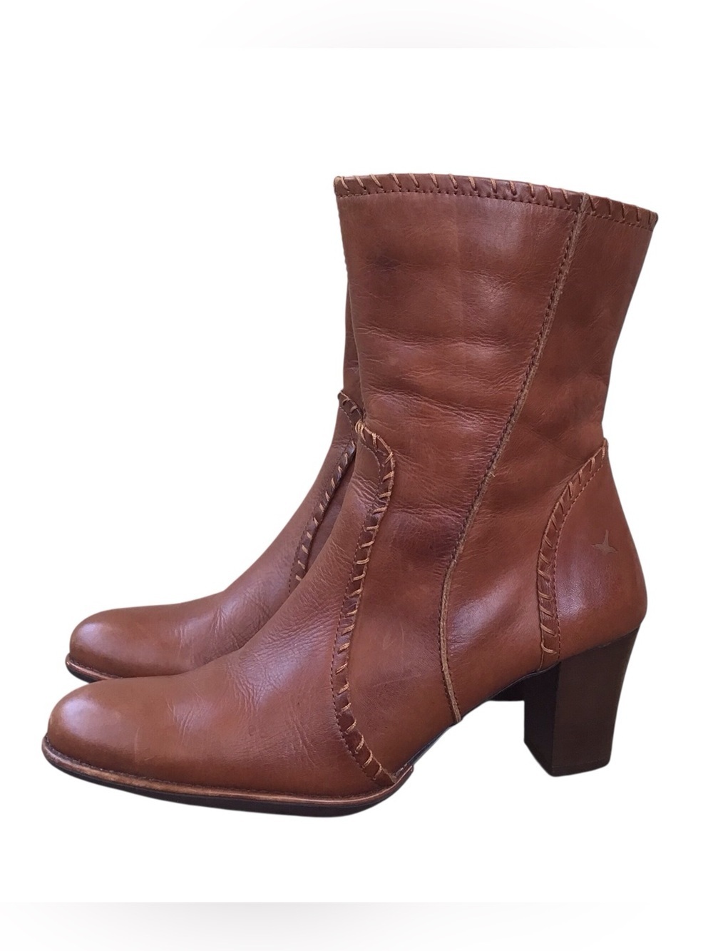 Pikolinos Brown Leather Spanish Design Heeled Boots